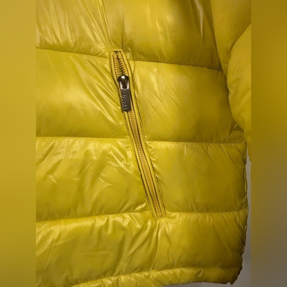 Guess Vibrant Yellow Hooded Puffer Coat - Picture 3 of 10